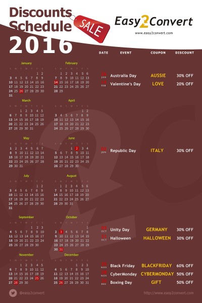 Календарь Скидок 2016